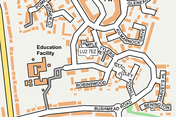 LU2 7EZ map - OS OpenMap – Local (Ordnance Survey)