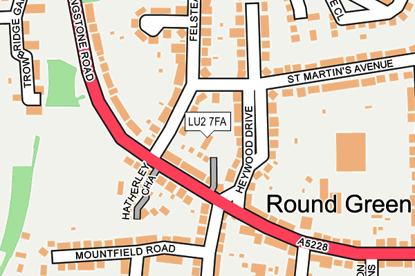 LU2 7FA map - OS OpenMap – Local (Ordnance Survey)