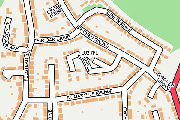 LU2 7FL map - OS OpenMap – Local (Ordnance Survey)