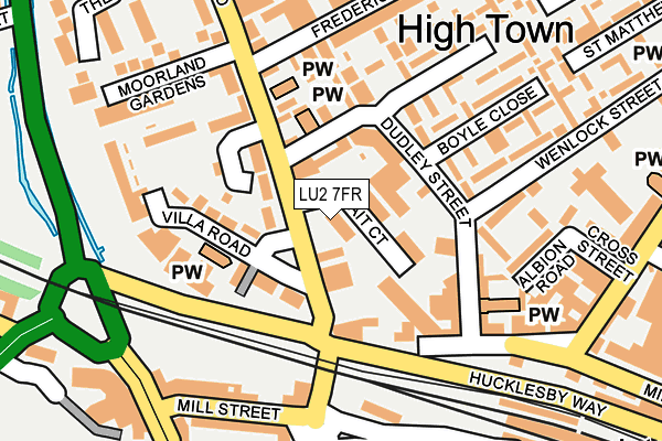 LU2 7FR map - OS OpenMap – Local (Ordnance Survey)