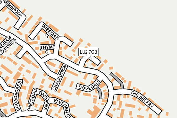 LU2 7GB map - OS OpenMap – Local (Ordnance Survey)