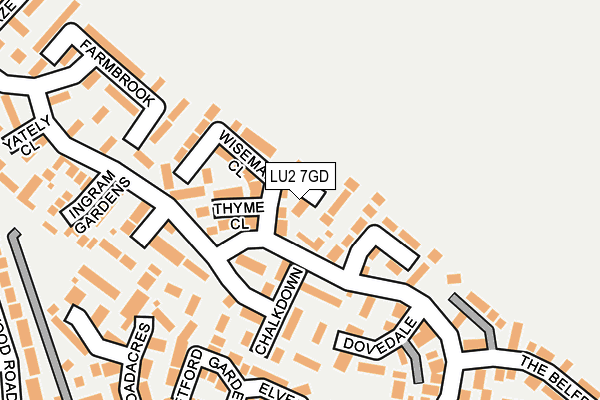 LU2 7GD map - OS OpenMap – Local (Ordnance Survey)