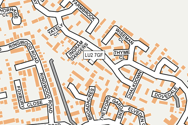 LU2 7GF map - OS OpenMap – Local (Ordnance Survey)