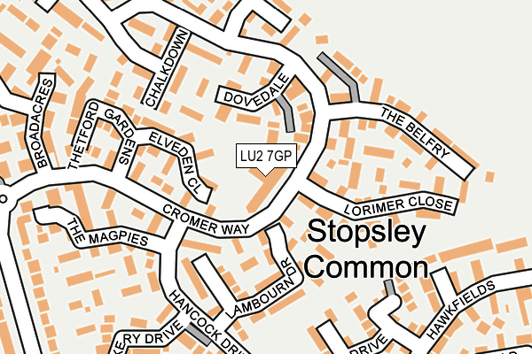 LU2 7GP map - OS OpenMap – Local (Ordnance Survey)