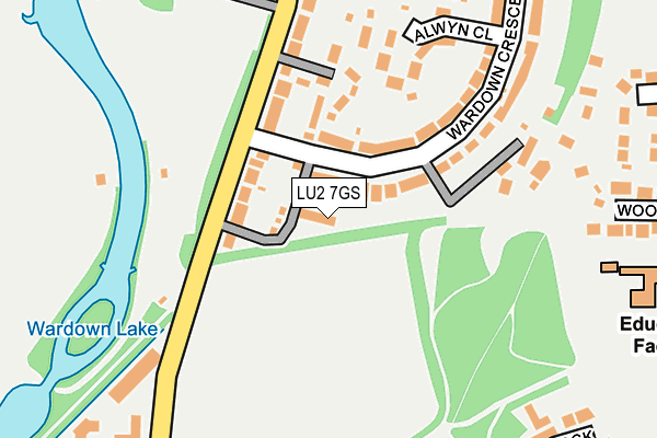 LU2 7GS map - OS OpenMap – Local (Ordnance Survey)