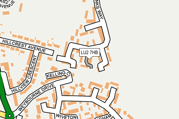LU2 7HB map - OS OpenMap – Local (Ordnance Survey)