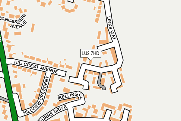 LU2 7HD map - OS OpenMap – Local (Ordnance Survey)