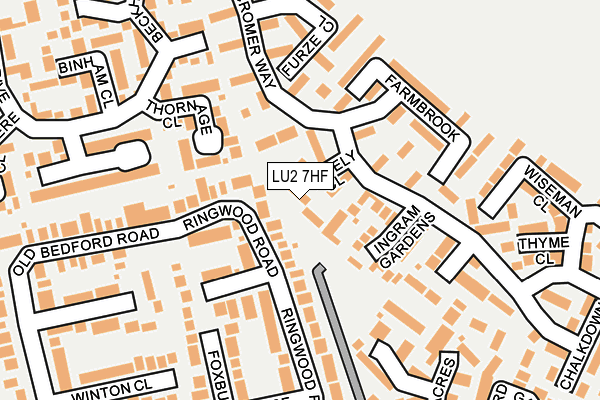 LU2 7HF map - OS OpenMap – Local (Ordnance Survey)