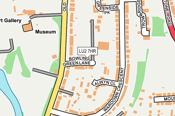 LU2 7HR map - OS OpenMap – Local (Ordnance Survey)