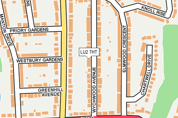 LU2 7HT map - OS OpenMap – Local (Ordnance Survey)