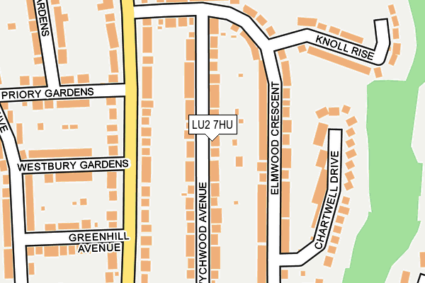 LU2 7HU map - OS OpenMap – Local (Ordnance Survey)