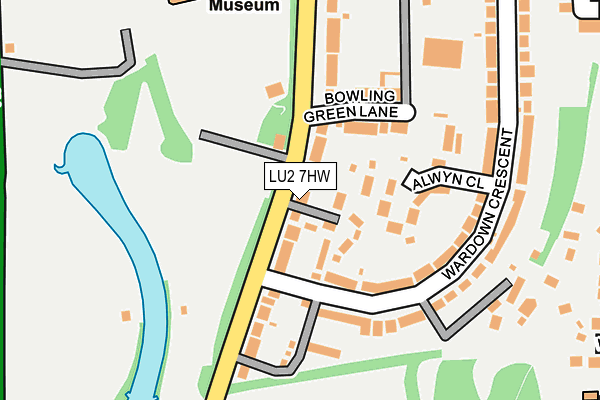 LU2 7HW map - OS OpenMap – Local (Ordnance Survey)