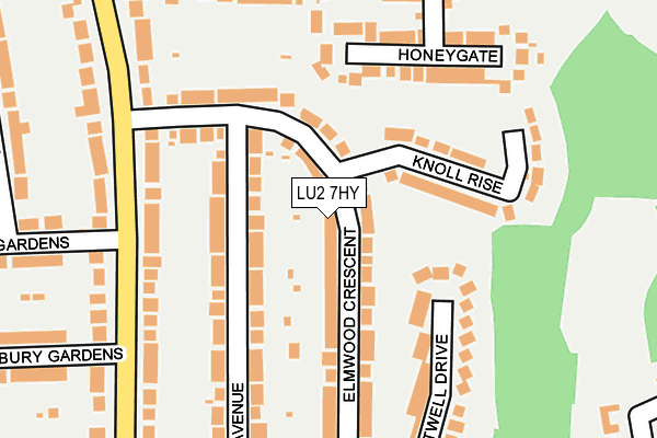 LU2 7HY map - OS OpenMap – Local (Ordnance Survey)