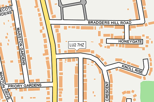 LU2 7HZ map - OS OpenMap – Local (Ordnance Survey)