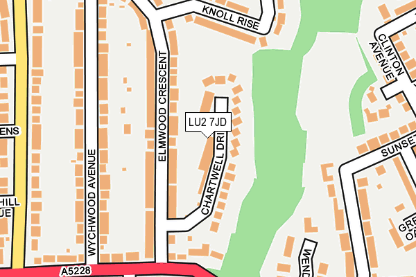 LU2 7JD map - OS OpenMap – Local (Ordnance Survey)
