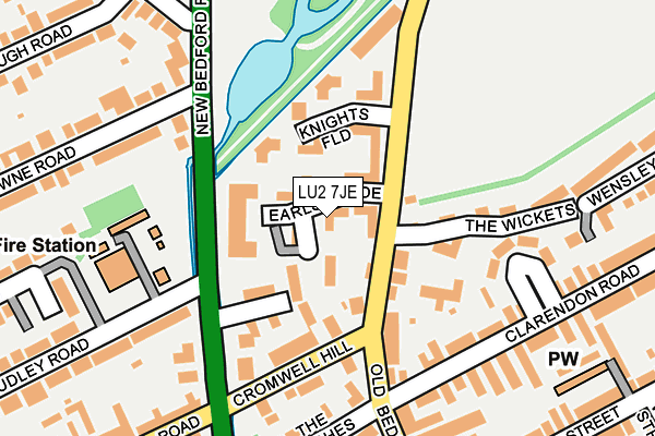 LU2 7JE map - OS OpenMap – Local (Ordnance Survey)