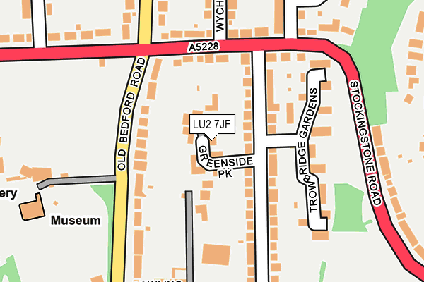 LU2 7JF map - OS OpenMap – Local (Ordnance Survey)