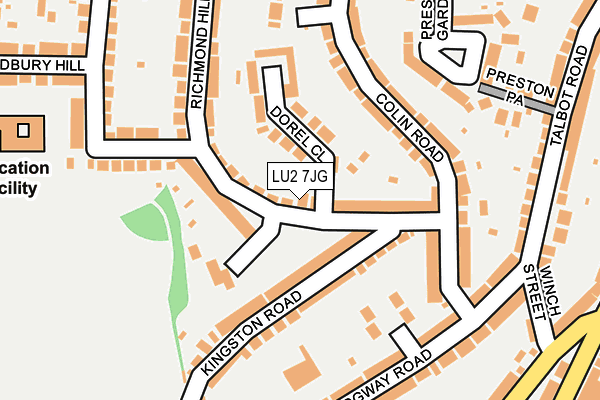 LU2 7JG map - OS OpenMap – Local (Ordnance Survey)