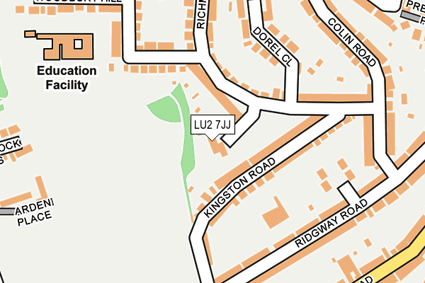 LU2 7JJ map - OS OpenMap – Local (Ordnance Survey)