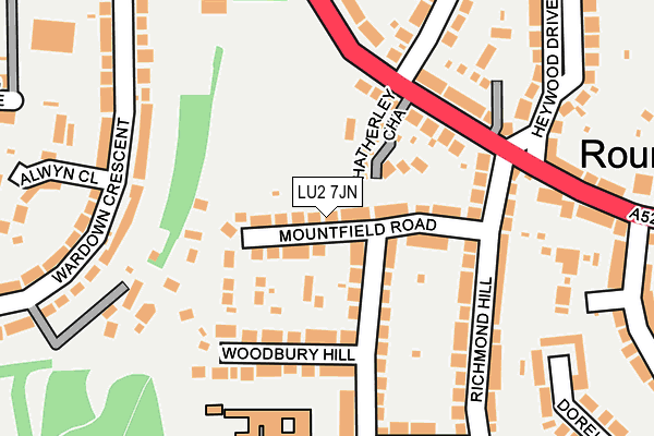 LU2 7JN map - OS OpenMap – Local (Ordnance Survey)