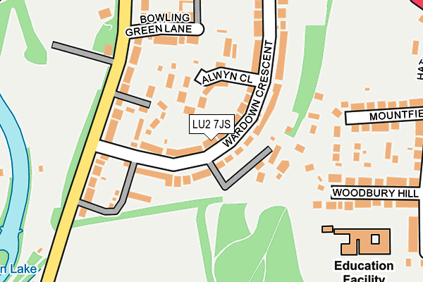 LU2 7JS map - OS OpenMap – Local (Ordnance Survey)