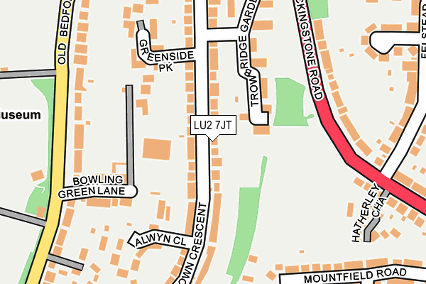 LU2 7JT map - OS OpenMap – Local (Ordnance Survey)