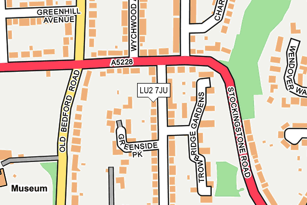 LU2 7JU map - OS OpenMap – Local (Ordnance Survey)