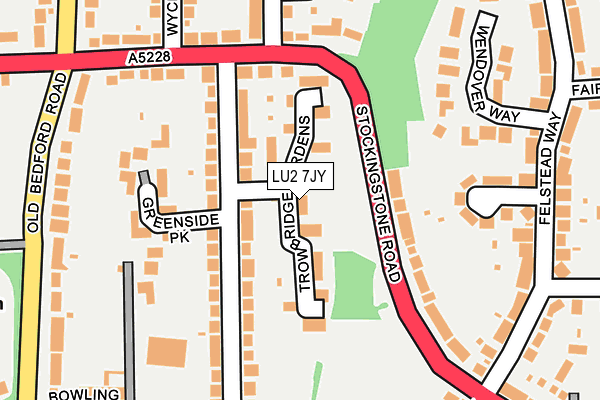 LU2 7JY map - OS OpenMap – Local (Ordnance Survey)