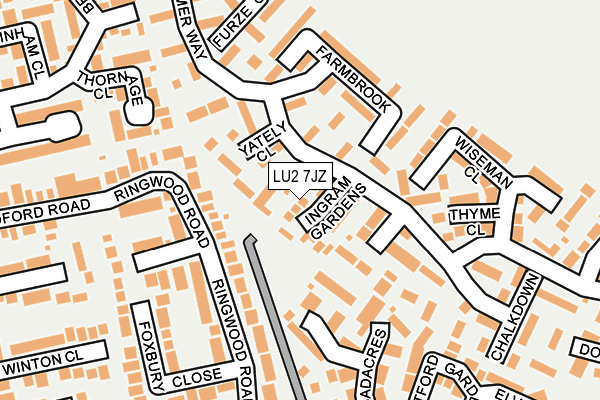 LU2 7JZ map - OS OpenMap – Local (Ordnance Survey)