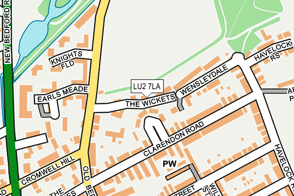 LU2 7LA map - OS OpenMap – Local (Ordnance Survey)