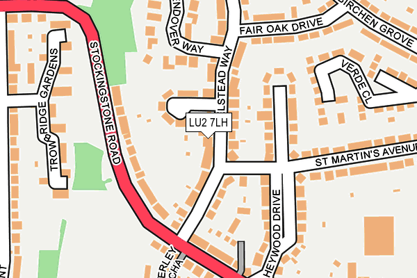 LU2 7LH map - OS OpenMap – Local (Ordnance Survey)