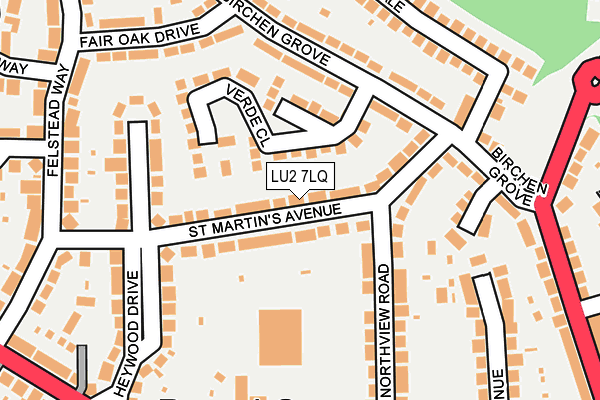 LU2 7LQ map - OS OpenMap – Local (Ordnance Survey)