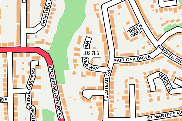 LU2 7LS map - OS OpenMap – Local (Ordnance Survey)