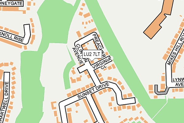 LU2 7LT map - OS OpenMap – Local (Ordnance Survey)