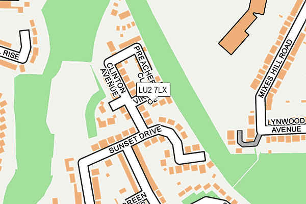 LU2 7LX map - OS OpenMap – Local (Ordnance Survey)