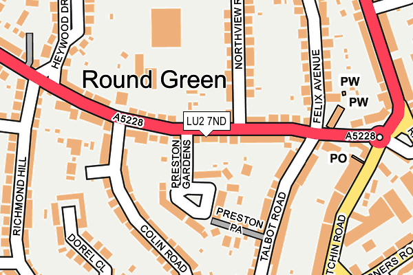 LU2 7ND map - OS OpenMap – Local (Ordnance Survey)