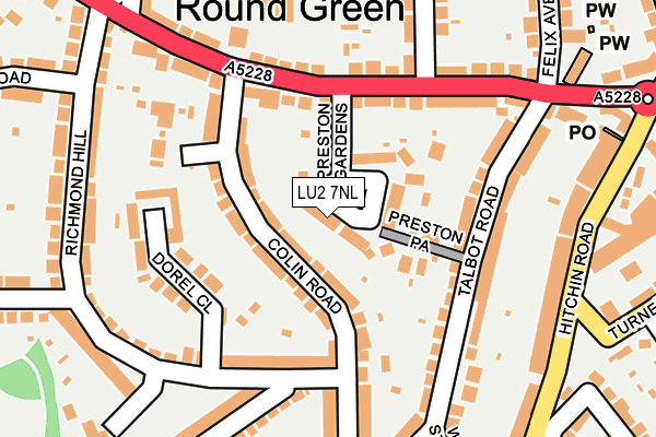 LU2 7NL map - OS OpenMap – Local (Ordnance Survey)