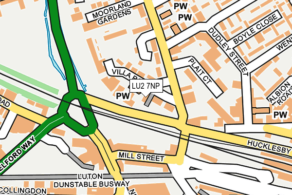 LU2 7NP map - OS OpenMap – Local (Ordnance Survey)