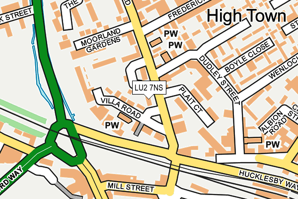 LU2 7NS map - OS OpenMap – Local (Ordnance Survey)
