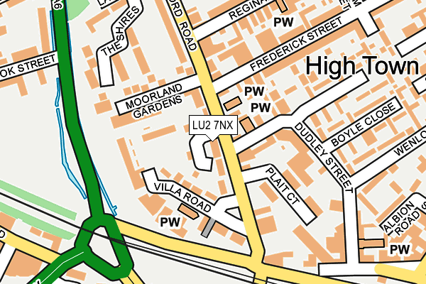 LU2 7NX map - OS OpenMap – Local (Ordnance Survey)