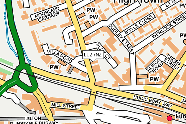 LU2 7NZ map - OS OpenMap – Local (Ordnance Survey)