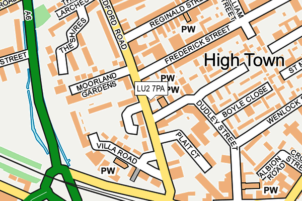 LU2 7PA map - OS OpenMap – Local (Ordnance Survey)