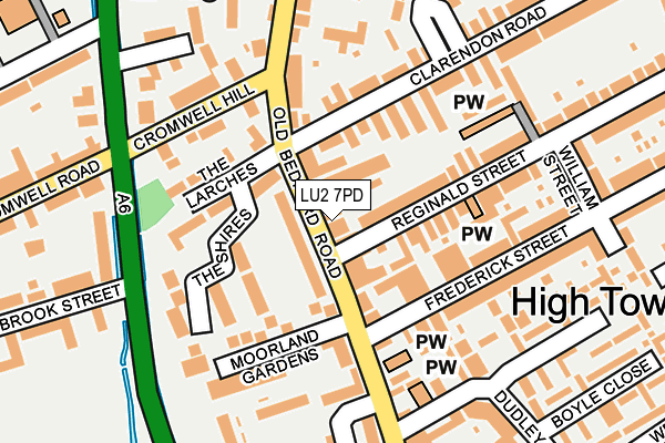 LU2 7PD map - OS OpenMap – Local (Ordnance Survey)