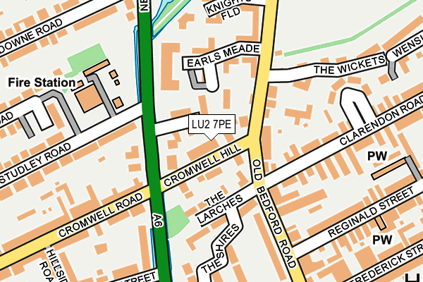 LU2 7PE map - OS OpenMap – Local (Ordnance Survey)