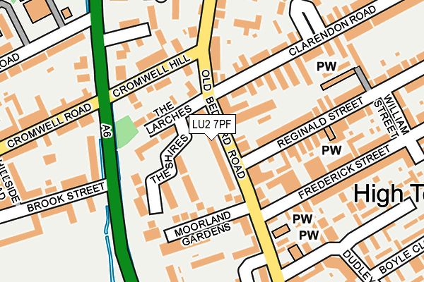 LU2 7PF map - OS OpenMap – Local (Ordnance Survey)