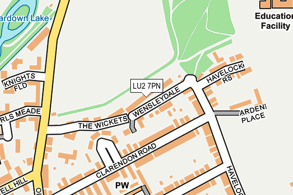 LU2 7PN map - OS OpenMap – Local (Ordnance Survey)