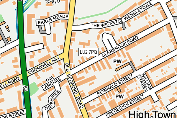 LU2 7PQ map - OS OpenMap – Local (Ordnance Survey)