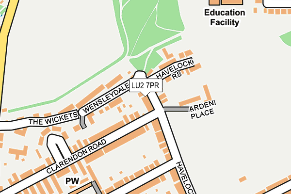 LU2 7PR map - OS OpenMap – Local (Ordnance Survey)