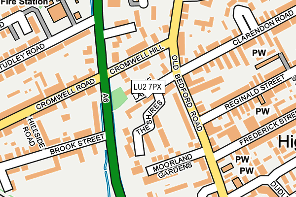 LU2 7PX map - OS OpenMap – Local (Ordnance Survey)