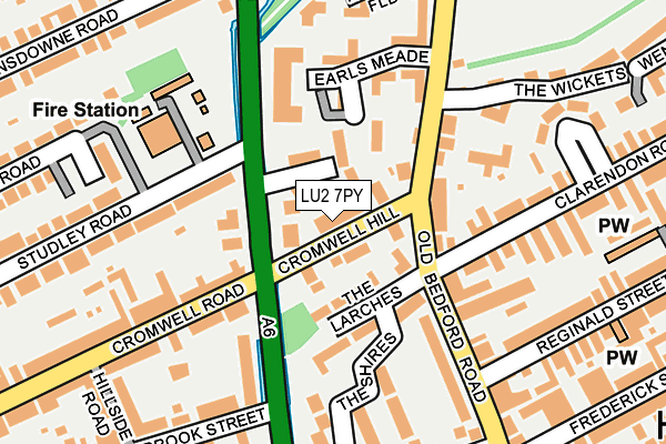 LU2 7PY map - OS OpenMap – Local (Ordnance Survey)